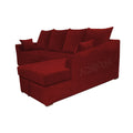 Adorn India Comfort Line L Shape 6 Seater Corner Sofa Cum Bed RHS (Maroon)