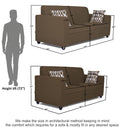 Rio Highback 3+2 5 Seater Sofa Set (Brown)