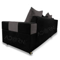 Adorn India Adillac 5 Seater Corner Sofa(Left Side Handle)(Grey & Black)