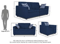 Adorn India Monteno Six Seater 3+2+1 Sofa Set (Blue) (3 Year Warranty)