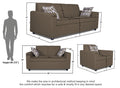 Adorn India Monteno Six Seater 3+2+1 Sofa Set (Brown) (3 Year Warranty)