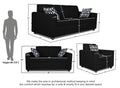 Adorn India Monteno Six Seater 3+2+1 Sofa Set (Black) (3 Year Warranty)