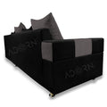Adorn India adillac 5 Seater Corner Sofa (Right Side, Grey & Black)