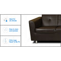 Adorn India Orchid Modular Sofa Set Leatherette (Black)
