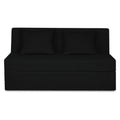 Adorn India Easy Highback Three Seater Sofa Cum Bed Decent 5' x 6' (Black) (1 Year Warranty)