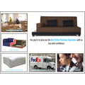 3 Seater Sofa Cum Bed Exclusive Two Tone Blake (Brown & Black), Wood, Foam