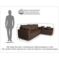 Straight line L Sal Shape Sectional Sofa (Brown)