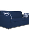Adorn India Monteno 5 Seater 3-1-1 Sofa Set (Blue)
