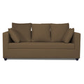 Zink Straight Line 3 Seater Sofa (Brown)