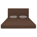Adorn India Easy Highback Three Seater Sofa Cum Bed Rhombus 6' x 6' (Brown) (1 Year Warranty)