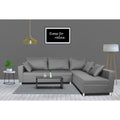 Straight line L Shape Sofa (Light Grey)