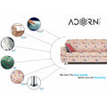 Adorn India Roselyn 3 Seater Sofa digitel Print (Beige)