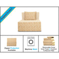 Adorn India Easy Single Seater Sofa Cum Bed Poly Cotton 3'X6' (Beige)