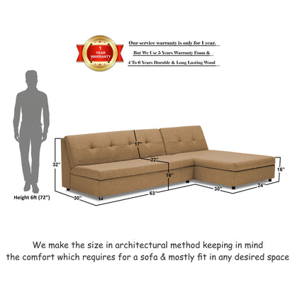 Adorn India Atlas Modular Sofa Set (Camel)
