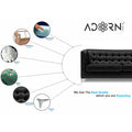 Adorn India Cosmos Leatherette 3-1-1 Sofa Set (Black)