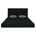 Adorn India Easy Highback Three Seater Sofa Cum Bed Rhombus 5' x 6' (Black) (1 Year Warranty)