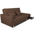 Adorn India Flora Sofa Cum bed (Brown)
