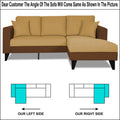 Adorn India Martin L Shape 4 Seater Sofa Set Two Tone (Right Hand Side) (Brown & Beige) (3 Year Warranty)