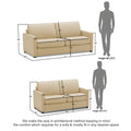 Adorn India Exclusive Flavio Leatherette 3+2 Sofa Set (Beige)