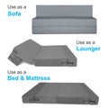 Adorn India Easy Treno 3 Seater Sofa Cum Bed Sit & Sleep Perfect for Guest, Colour Grey, 5'x6' (1 Year Warranty)