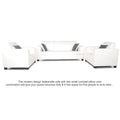 Adorn India Plush Leatherette 3-1-1 Sofa Set (White)