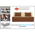 3 Seater Sofa Cum Bed Easy (Brown and Beige) (5x6)