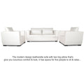 Adorn India Walton Leatherette 3-1-1 Sofa Set (White)