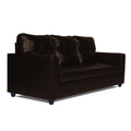 Adorn India Astor Leatherette 3 Seater Sofa (Brown) (3 Year Warranty)