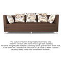 Adorn India Alica 3 Seater Sofa (Brown), Wood, Foam