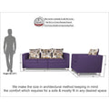 Adorn India Alita 3-1-1 Compact 5 Seater Sofa Set (Dark Purple), Wood, Foam