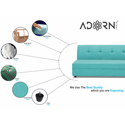 Adorn India Atlas Modular Sofa Set (Aqua Blue)