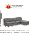 Adorn India Atlas Modular Sofa Set (Light Grey)
