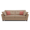 Adorn India Moris 3 Seater Fabric Sofa (Beige) (3 Year Warranty)