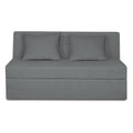 Adorn India Easy Highback Three Seater Sofa Cum Bed Decent 5' x 6' (Grey) (1 Year Warranty)