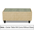 Adorn India Cortina Damask 3+2+1 6 Seater Sofa Set with Centre Table (Beige) Modern