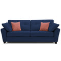 Adorn India Moris 3 Seater Fabric Sofa (Blue) (3 Year Warranty)