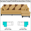 Adorn India Denver L Shape 5 Seater Sofa Set RHS (Beige) (3 Year Warranty)