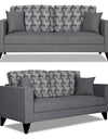 Adorn India Berlin Bricks 3+2 5 Seater Sofa Set (Grey) Martin Plus