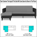 Adorn India Aladra L Shape Decent 5 Seater Sofa Set LHS (Grey & Black) (3 Year Warranty)