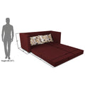 3 Seater Sofa Cum Bed Straight line (Maroon), Wood, Foam