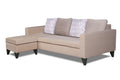 Adorn India Beetle Rhombus L Shape 5 Seater Sofa Set LHS (Beige) (3 Year Warranty)