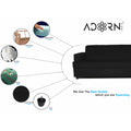 Adorn India Aleena 3 Seater Sofa(Black)