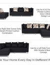 Adorn India Alica Modular Sofa Set(Black)