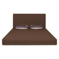 Adorn India Easy Highback Three Seater Sofa Cum Bed Wave 5' x 6' (Brown) (1 Year Warranty)