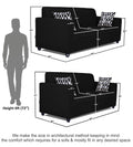 Rio Highback 3+2 5 Seater Sofa Set (Black)