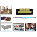Almond 3 Seater Sofa cumbed(Green & Black)