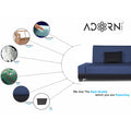 3 Seater Sofa Cum Bed Exclusive Two Tone Blake (Blue & Black), Wood, Foam
