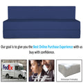 Adorn India Easy Treno 3 Seater Sofa Cum Bed Sit & Sleep Perfect for Guest, Colour Blue, 6'x6'