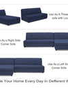 Adorn India Atlas Modular Sofa Set (Dark Blue)