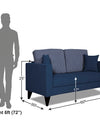 Adorn India Hector Stripes 2 Seater Sofa (Blue) Martin Plus
